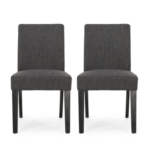 Contemporary Dining Chair With Upholstered Seating And Tapered Legs