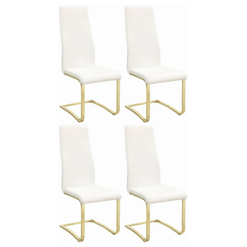 Whittingham - Dining Side Chair (Set of 4) - White / Gold