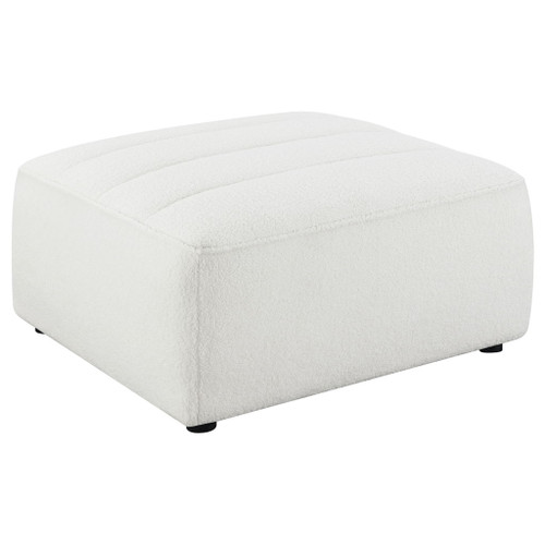 Sunny - Square Upholstered Ottoman - Ivory