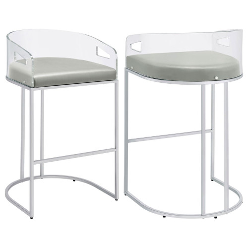 Mello - Upholstered Bar Chair (Set of 2) - Gray