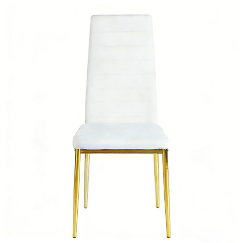 Dining Chair (Set of 4) - Gold / White
