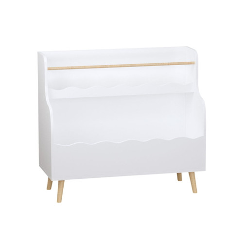 Kids Bookcase, Children Book Organizer Toy Storage Cabinet - White
