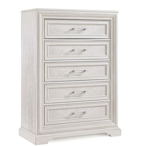 5 Drawer Tall Storage Chest - Antique White