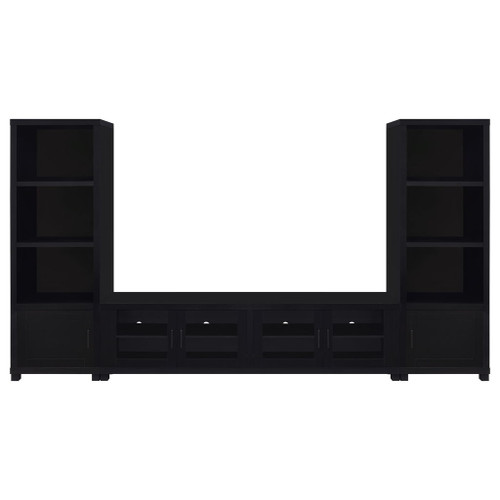 Arnaud - 3 Piece TV Stand Set With Storage - Black