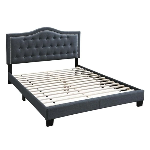 European Style Bed, Button Tufted Headboard