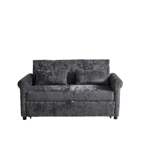 Loveseat Sofa Bed, Pull - Out Couch Sleeper & 2 Pillows