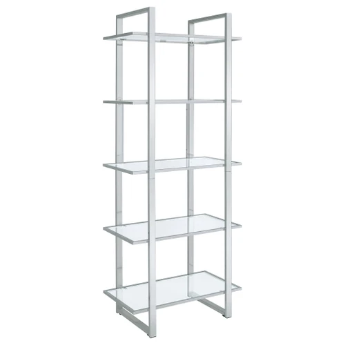 Colfax - 5 Shelf Bookshelf - Clear