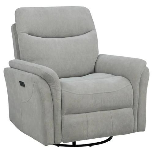 Beacon - Power Swivel Recliner With USB Charging And Adjustable Recline