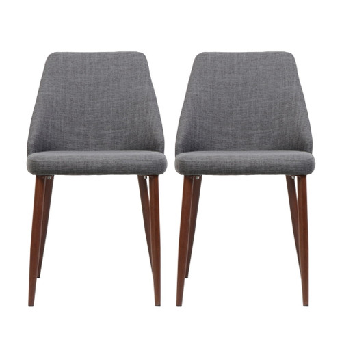 Modern Dining Chair With Iron Legs And Wood Finish