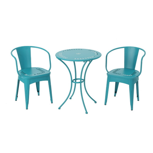Lourdes - 3 Piece Metal Set - Teal