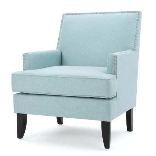 Serenada - Upholstered Fabric Club Chair With Nailhead Trim And Tapered Birch Legs