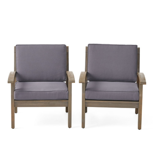 Peyton Club Chair Outdoor Seating Acacia Wood 32.25 X 28.00 X 31.25"