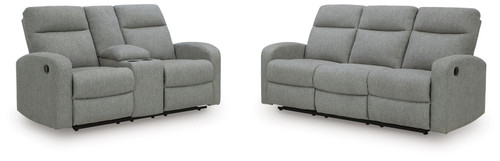 Gauntlet - 2 Pc. - Reclining Sofa And Loveseat - Sterling