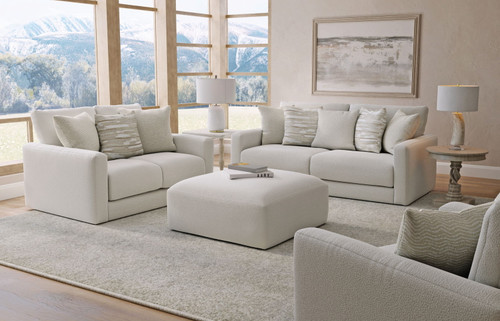 Amelia - Cocktail Ottoman - Chalk
