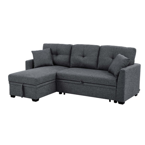 Upholstered Sectional & Pull Out Bed And Chaise Storage