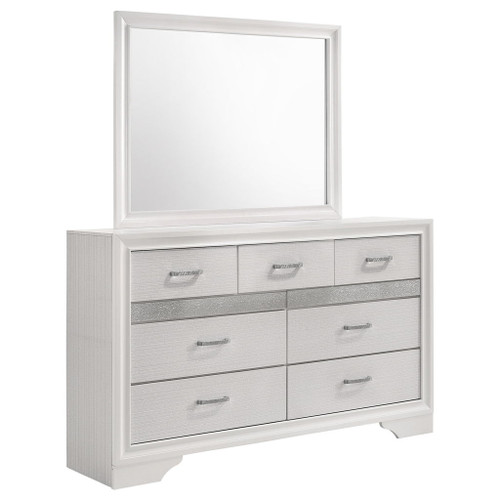 7 Drawer Dresser With Mirror - White