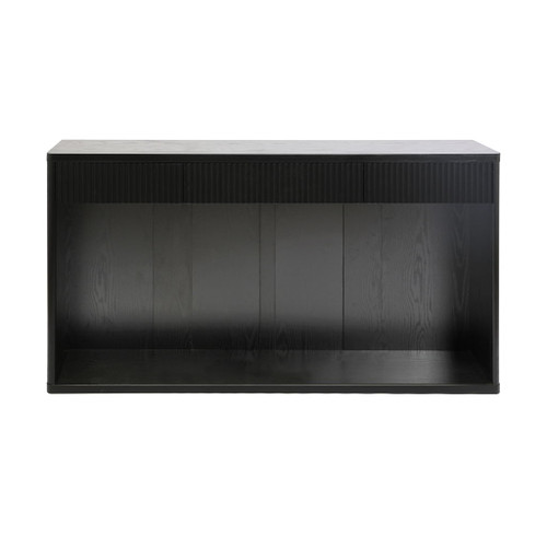 Fluted Console Table With 3 Drawers, Long Sofa Table Behind Couch For Living Room