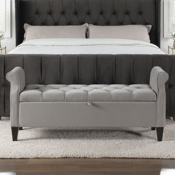 Jacqueline - Tufted Roll Arm Storage Bench Jacqueline - Tufted Roll Arm Storage Bench