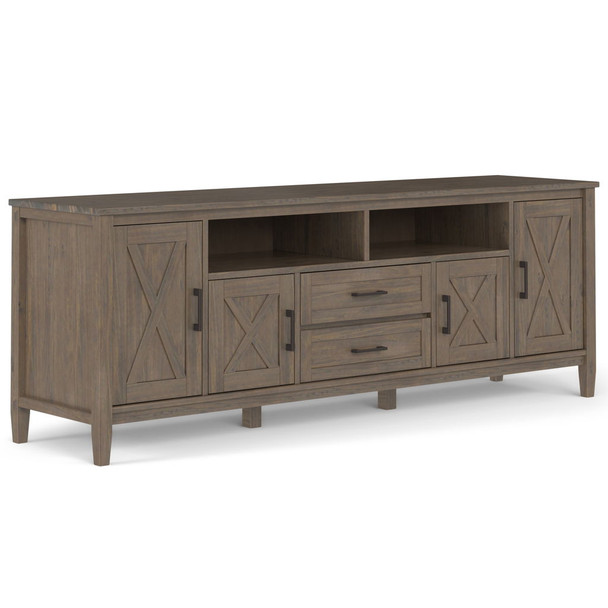 Ela - TV Media Stand - Smoky Brown Ela - TV Media Stand - Smoky Brown