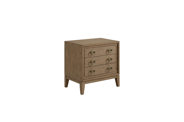 3 Drawer Nightstand With USB - Latte 3 Drawer Nightstand With USB - Latte
