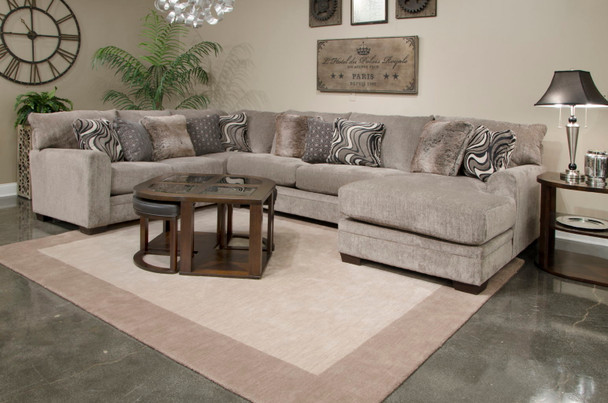 Kingston Modular Sectional - RSF Chaise - Pewter