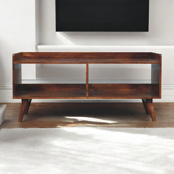 Open Top Media Unit - Brown Open Top Media Unit - Brown