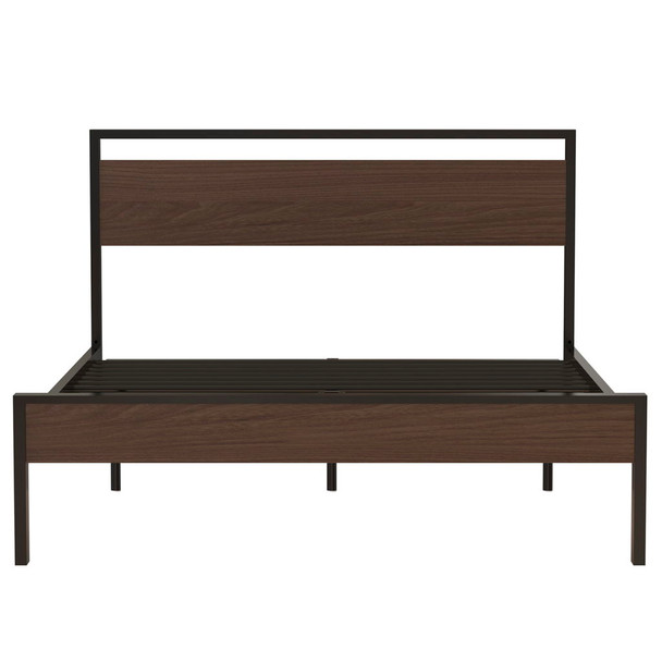 Ceres - Metal Bed With Wood Headboard & Footboard Ceres - Metal Bed With Wood Headboard & Footboard