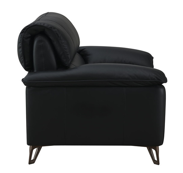 Eilene - Top Grain Leather Chair - Black Eilene - Top Grain Leather Chair - Black