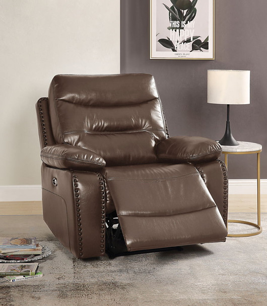 Aashi - Leather Gel Match Recliner Chair - Brown Aashi - Leather Gel Match Recliner Chair - Brown