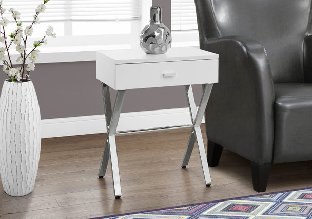 Accent Side X Table, Storage Drawer, Contemporary & Modern Accent Side X Table, Storage Drawer, Contemporary & Modern