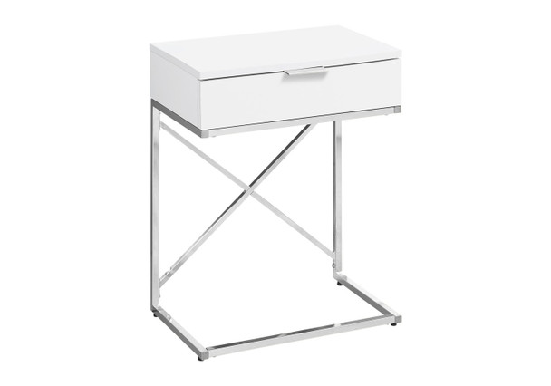 Accent Side Table, Storage Drawer, Spacious Tabletop, Contemporary & Modern