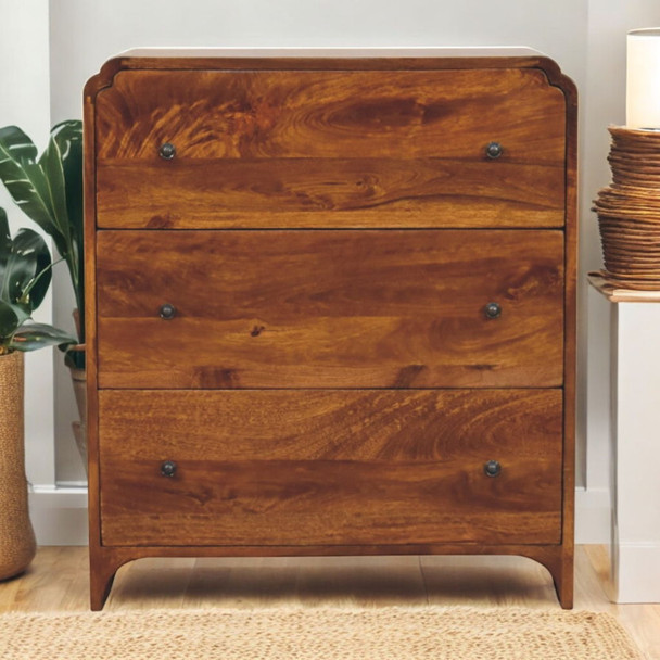 Newton - 3 Drawer Chest - Brown Newton - 3 Drawer Chest - Brown