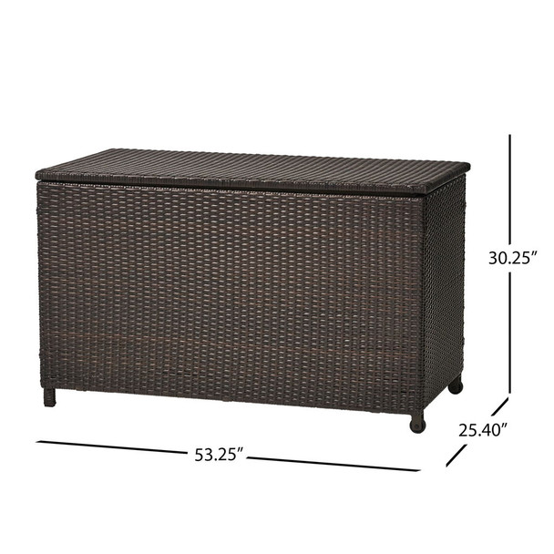 Blake - Wicker Cushion Box - Brown Multi