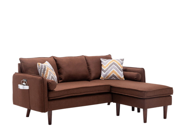 Mia - Sectional Sofa Chaise With USB Charger And Pillows Mia - Sectional Sofa Chaise With USB Charger And Pillows