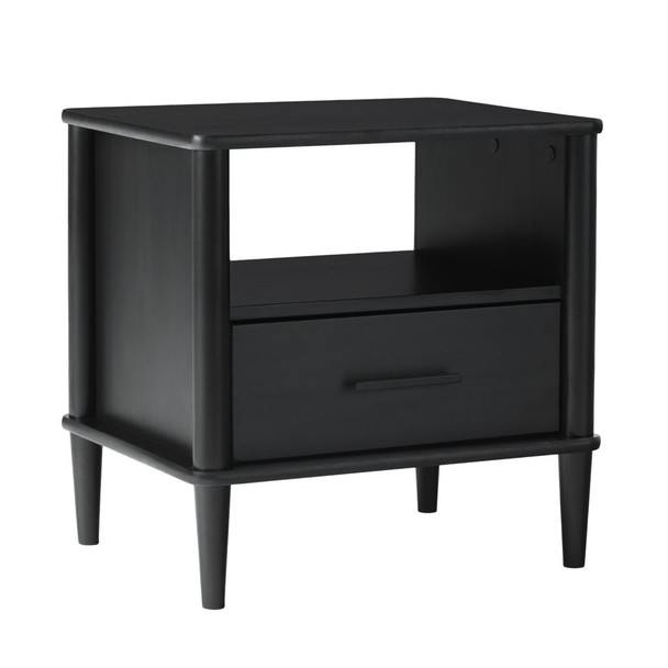 Transitional Solid Wood Spindle Nightstand Transitional Solid Wood Spindle Nightstand