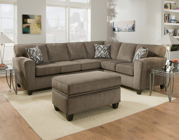 Cornell Pewter 2 Piece Sectional