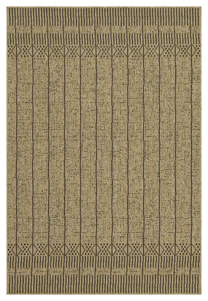 Earth - 7'10" X 10'3" Polypropylene, Indoor, Outdoor Area Rug - Jute / Black
