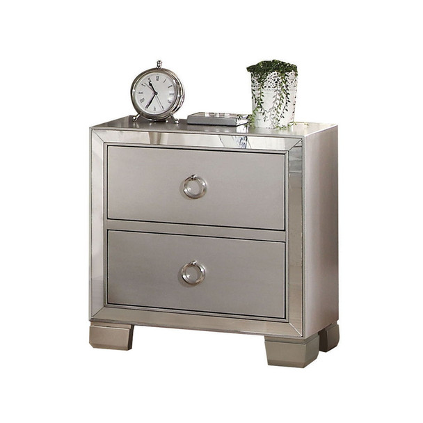 Voeville II - Nightstand - Silver Voeville II - Nightstand - Silver