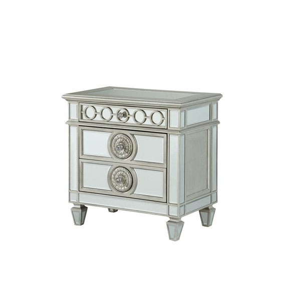Varian - Mirrored Nightstand - Silver Varian - Mirrored Nightstand - Silver