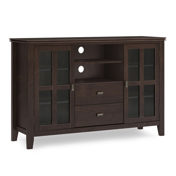 Artisan - Tall TV Media Stand - Dark Chestnut Brown Artisan - Tall TV Media Stand - Dark Chestnut Brown