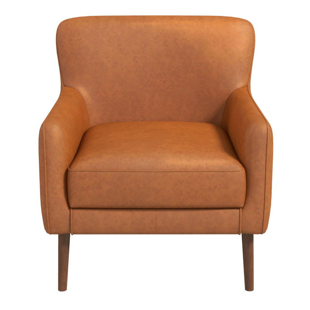 Claire - Genuine Leather Lounge Chair - Tan Claire - Genuine Leather Lounge Chair - Tan