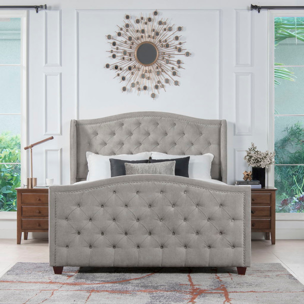 Marcella - Upholstered Shelter Headboard Bed Set Marcella - Upholstered Shelter Headboard Bed Set