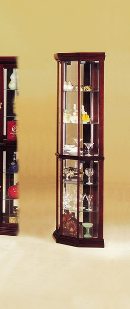 Huxley - Curio Cabinet (Corner) - Cherry Huxley - Curio Cabinet (Corner) - Cherry