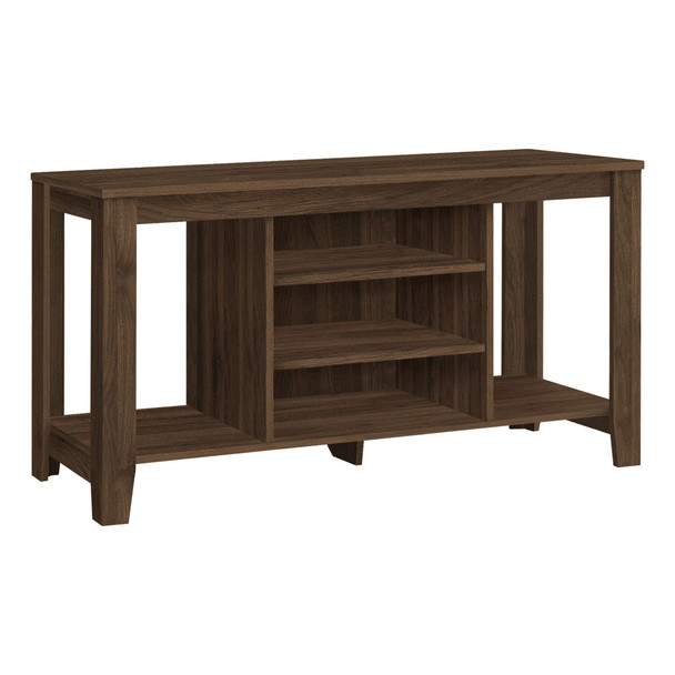 TV Stand Console Media Entertainment Center Storage Shelves For Living Room - Walnut
