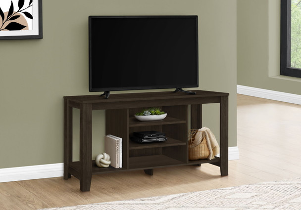 TV Stand, Console, Media Entertainment Center, Storage Shelves, Durable Construction - Espresso TV Stand, Console, Media Entertainment Center, Storage Shelves, Durable Construction - Espresso