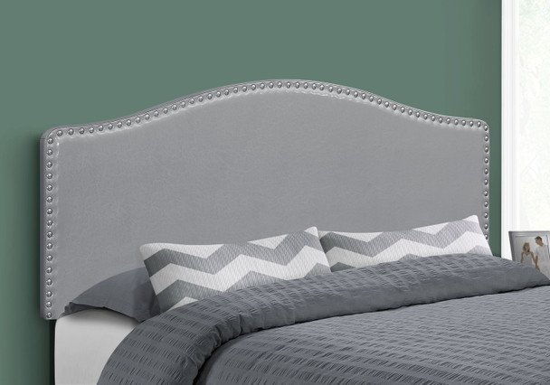 Queen Size, Bed Headboard Only, Upholstered, Transitional - Gray Queen Size, Bed Headboard Only, Upholstered, Transitional - Gray