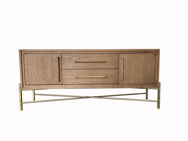 Metal Base Sideboard - Light Brown Metal Base Sideboard - Light Brown
