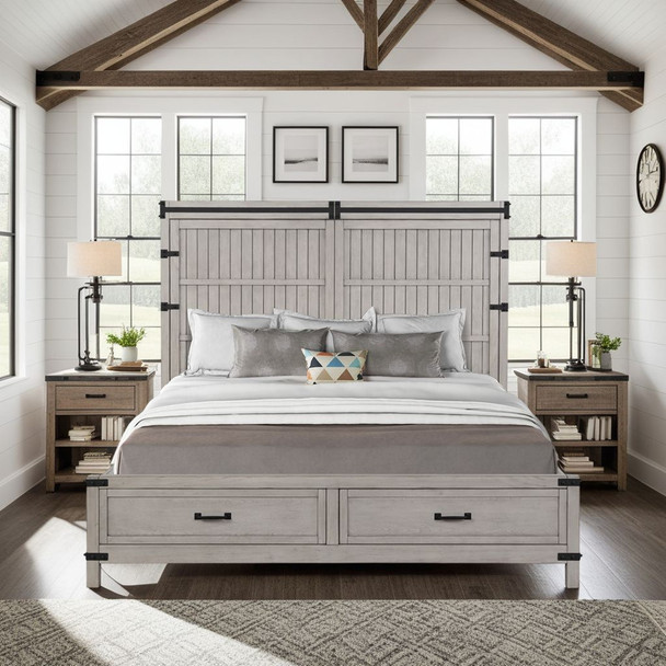 Alexandria - Storage Wood Bed