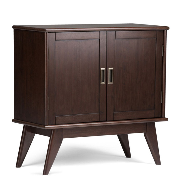 Draper - Mid Century Low Storage Cabinet - Medium Auburn Brown Draper - Mid Century Low Storage Cabinet - Medium Auburn Brown