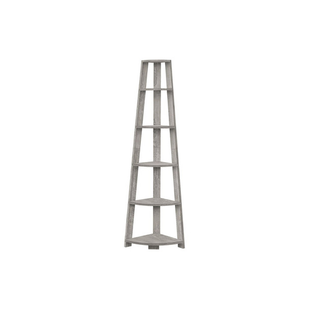 Bookshelf, Bookcase, Etagere, Corner, 5 Tier, For Office, Contemporary & Modern